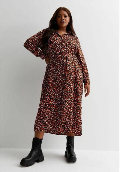 Платье CURVES LEOPARD TIE WAIST