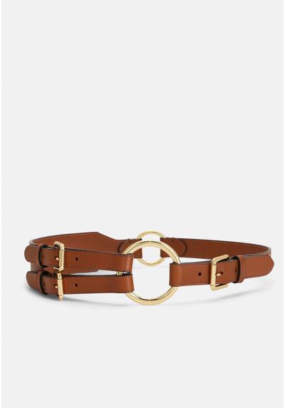 Ремень TRI STRAP O RING LEATHER BELT