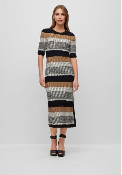 Платье-футляр STRUCTURED-STRIPE DRESS IN STRETCH-COTTON JERSEY