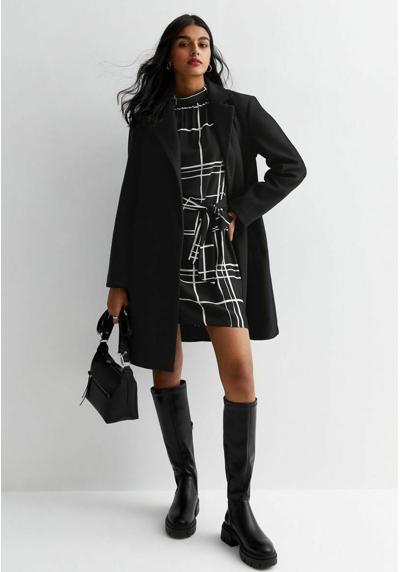 Платье CHECK BELTED HIGH NECK MINI