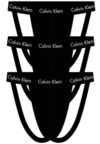 Стринги (3 шт. в упаковке) с эластичным поясом с логотипом Calvin Klein