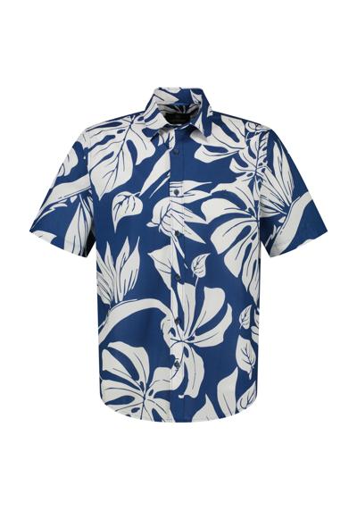 Гавайская рубашка с цветочным принтом и планкой на пуговицах