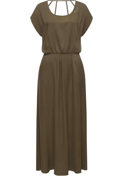 Платье из джерси, платье-рубашка длиной до икры со стильным вырезом сзади.