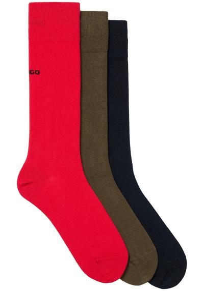 Деловые носки, (упаковка, 3 пары, 3 шт. в упаковке), контрастных цветов HUGO...