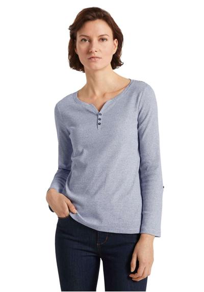 Рубашка с длинными рукавами и вырезом Henley