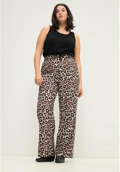 Брюки WIDE LEG HIGHWAIST LEOPRINT TEIL ELASTISCHE BUND