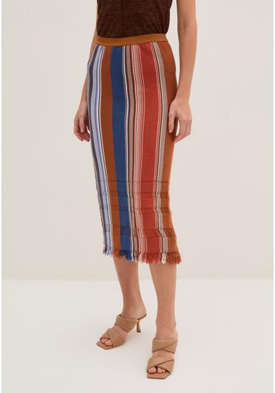 Юбка STRIPED MIDI WITH FRINGING