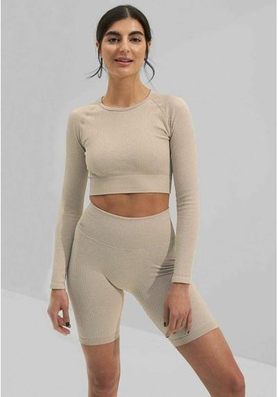 Леггинсы RIBBED HIGH SEAMLESS BIKER SHORT