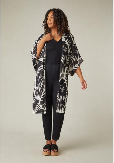 Куртка MONO LEAF PRINT TEXTURED KIMONO