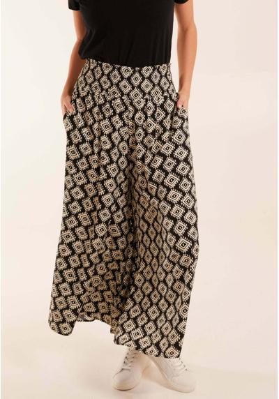 Брюки SHIRRED WAIST WIDE LEG AZTEC