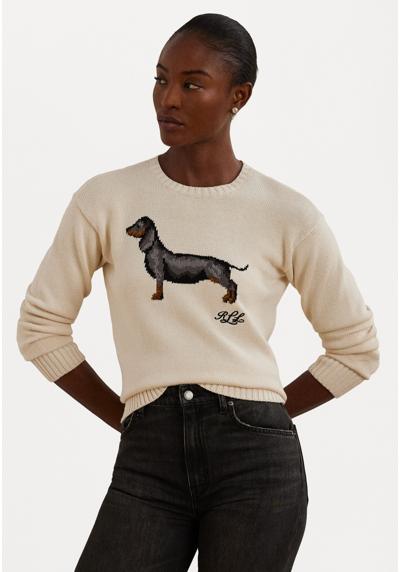 Пуловер INTARSIA KNIT DACHSUND COTTON SWEATER