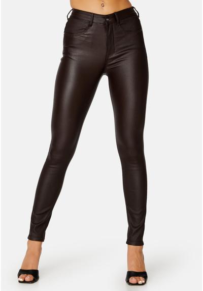 Брюки HIGH WAIST SLIM COATED JEANS