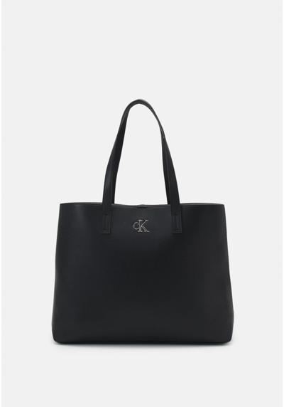 MINIMAL MONOGRAM SLIM TOTE - Shopping Bag MINIMAL MONOGRAM SLIM TOTE