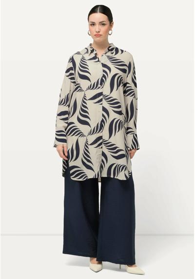 Блуза-рубашка GEOMETRIC PRINT LONG SLEEVE