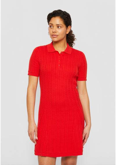 Трикотажное платье CABLE POLO DRESS