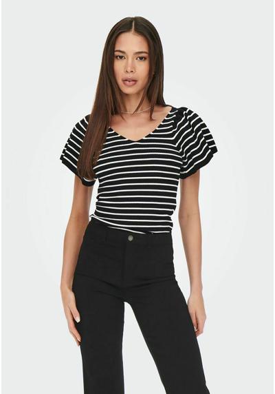 Футболка ONLLEELO STRIPE BACK V NECK