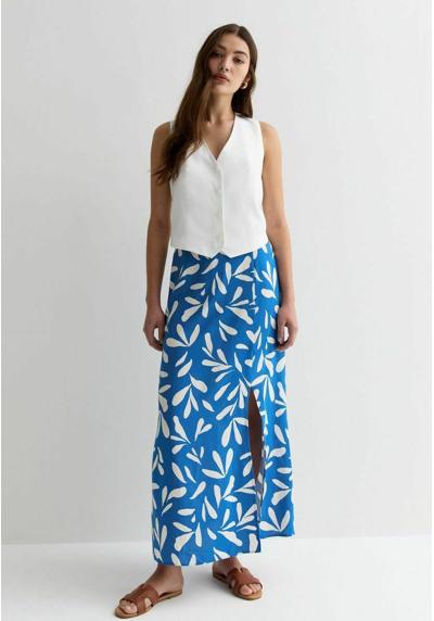 Юбка LEAF PRINT SPLIT HEM MIDI