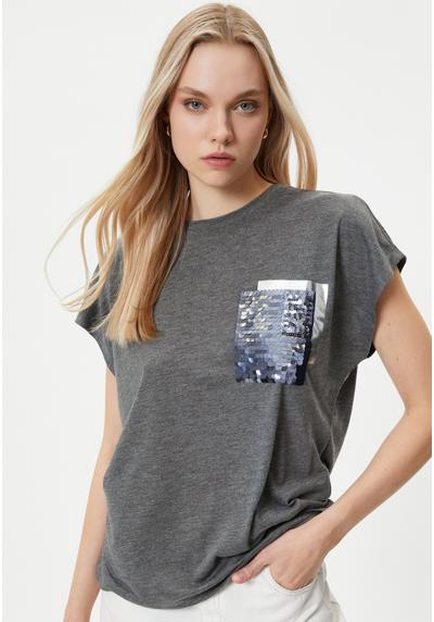 Футболка CREW NECK SEQUINED SHORT SLEEVE