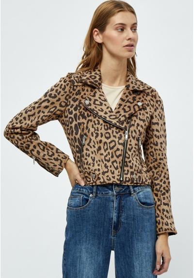 Куртка из искусственной кожи DETABARAK FAUX SUEDE LEOPRINT JACKET.