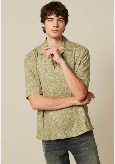 Рубашка FLORAL SHORT SLEEVE SHIRT WITH CUBAN COLLAR