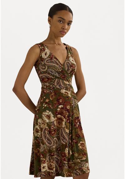 Трикотажное платье FLORAL SURPLICE JERSEY SLEEVELESS DRESS