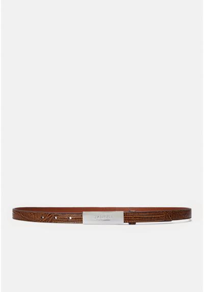 Ремень LOGO LIZARD EMBOSSED SKINNY BELT