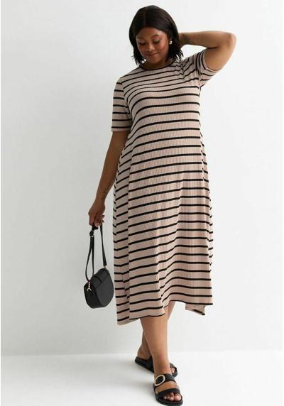 Трикотажное платье CURVES STRIPE MIDI