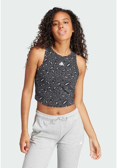 Топ ESSENTIALS ANIMAL PRINT CROPPED TANK