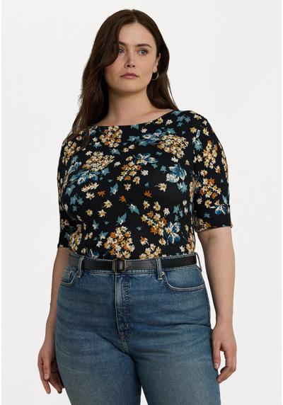 Футболка FLORAL STRETCH COTTON BOATNECK TEE