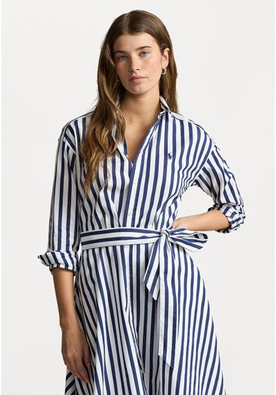 Платье-блузка BELTED STRIPED COTTON SHIRTDRESS