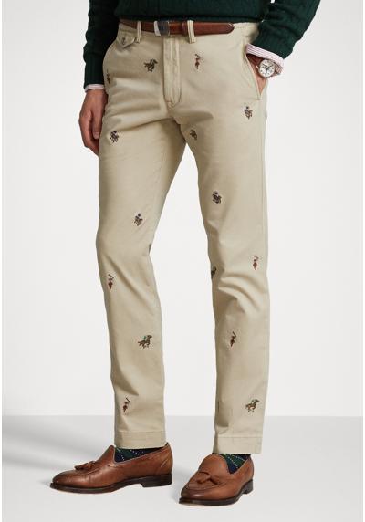 Брюки STRETCH SLIM FIT EMBROIDERED CHINO