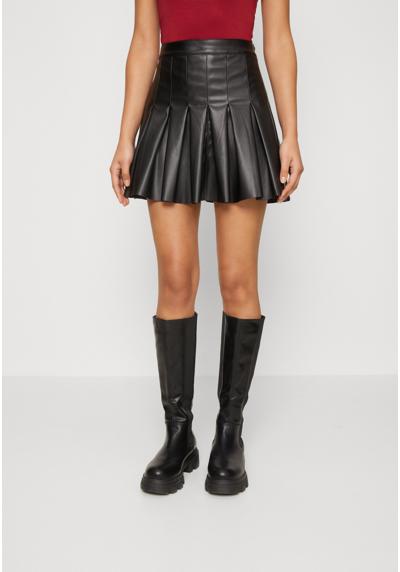 Юбка NMPAULO HW PLEATED PU MINI SKIRT