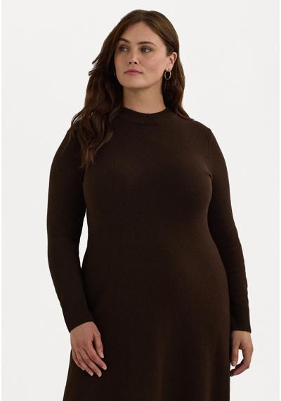 Трикотажное платье WOOL BLEND LONG SLEEVE SWEATER DRESS