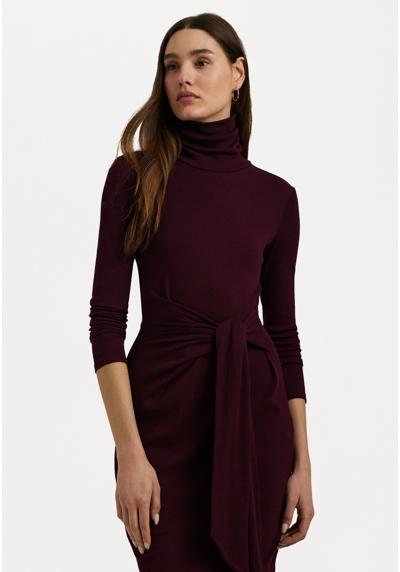 Трикотажное платье TIE-FRONT TURTLENECK DRESS