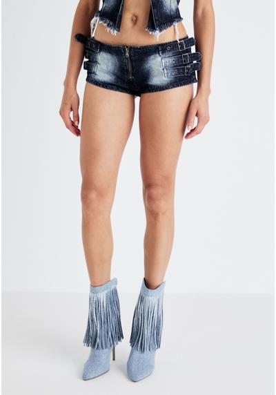 Джинсовые шорты ZIP UP BUCKLE HOT PANTS