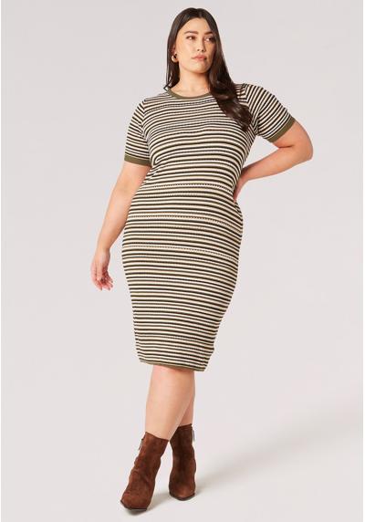 Платье-футляр CURVE STRIPE MIDI