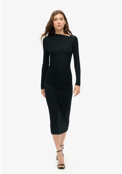 Платье-футляр LONG SLEEVE RUCHED MIDI