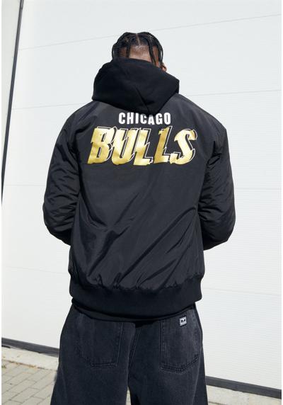 NBA CHICAGO BULLS SCRIPT BOMBER JACKET - Vereinsmannschaften NBA CHICAGO BULLS SCRIPT BOMBER JACKET