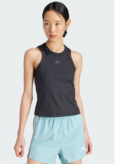 Топ ALL GYM SEASONAL RIBBED FIT TONAL 3-STRIPES TANK