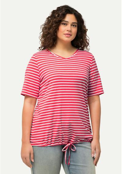 Футболка STRIPED DRAWSTRING HEM SHORT SLEEVE TEE