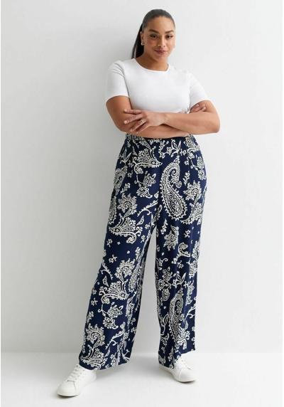 Брюки Curves Paisley Print Wide Leg