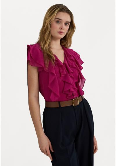 Блуза-рубашка RUFFLE TRIM CRINKLE GEORGETTE BLOUSE