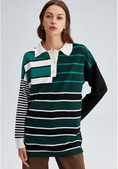 Пуловер POLO NECK STRIPED