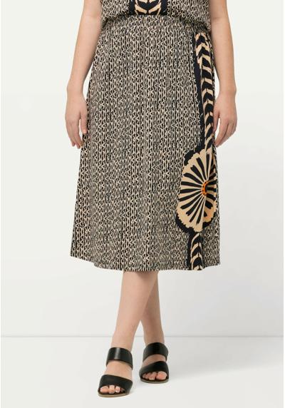 Юбка MIXED PRINT ELASTIC WAIST SKIRT