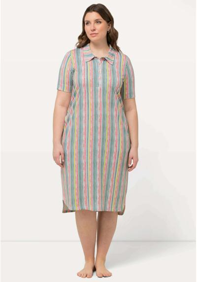 Ночная рубашка STRIPED COLLARED SHORT SLEEVE