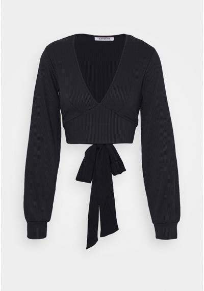 Кофта PLUNGE TIE WAIST LONG SLEEVE CROP