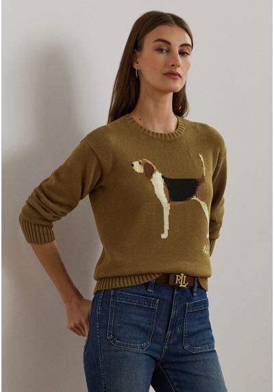 Пуловер INTARSIA KNIT BEAGLE COTTON SWEATER