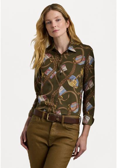 Блуза-рубашка CLASSIC FIT BELTING PRINT CREPE SHIRT