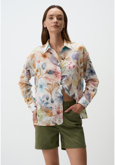 Блуза-рубашка FLORAL PATTERNED LONG SLEEVE