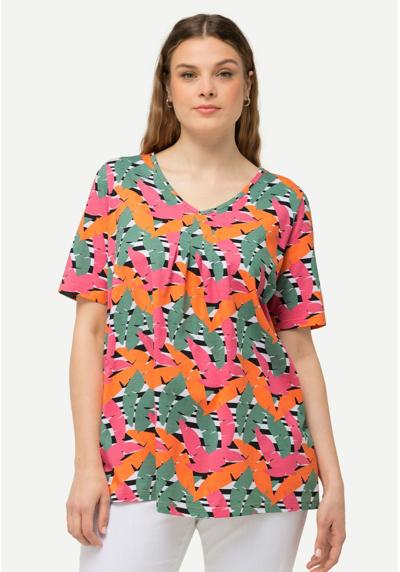 Футболка GEOMETRIC PALM LEAF PRINT SHORT SLEEVE